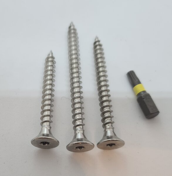 Spanplattenschrauben Edelstahl A2 VA V2A Torx Ø 4mm Länge 50mm