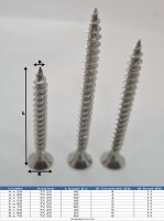 Spanplattenschrauben Edelstahl A2 VA V2A Torx Ø 4mm Länge 70mm